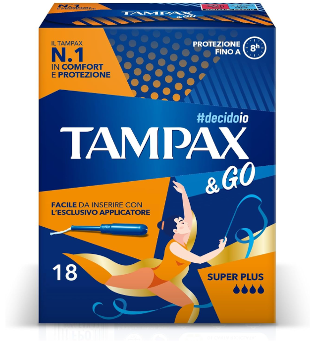 Tampax & Go Assorbenti Super Plus 18 pezzi